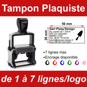 Tampon professionnel Plaquiste 7 lignes/logo