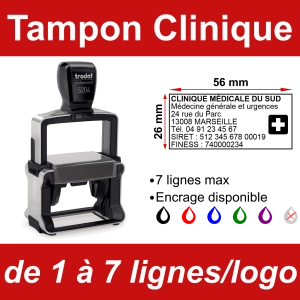 Tampon professionnel Clinique 7 lignes/logo