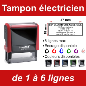Tampon Électricien 6 lignes
