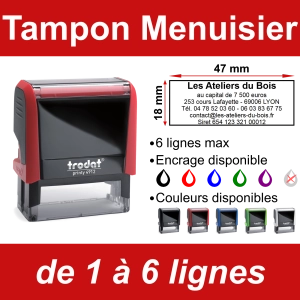 Tampon Menuisier 6 lignes