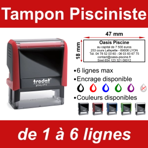 Tampon Pisciniste 6 lignes