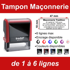 Tampon Maçonnerie 6 lignes
