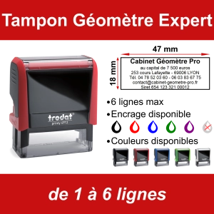 Tampon Géomètre Expert 6 lignes