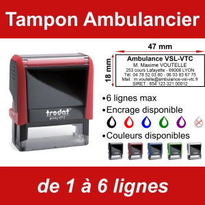 Tampon Ambulancier 6 lignes