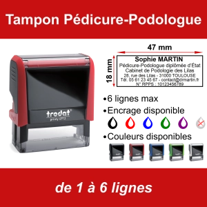 Tampon Pédicure-Podologue 6 lignes