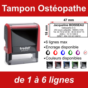 Tampon Ostéopathe 6 lignes