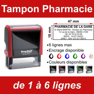 Tampon Pharmacie 6 lignes