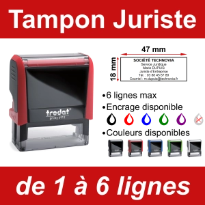 Tampon Juriste 6 lignes