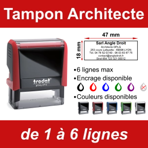 Tampon Architecte 6 lignes