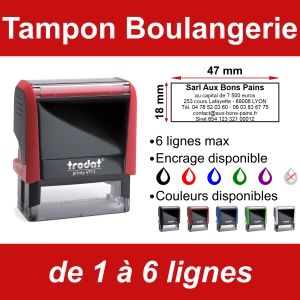 Tampon Boulangerie 6 lignes