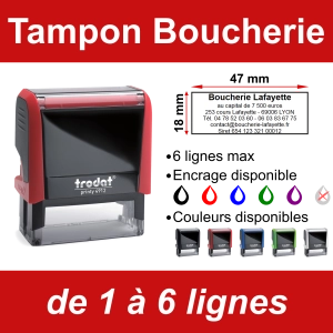 Tampon Boucherie 6 lignes