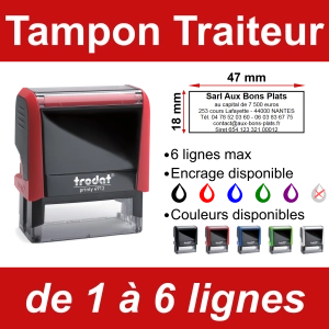 Tampon Traiteur 6 lignes