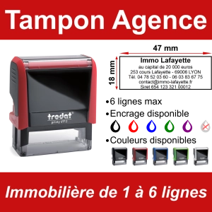 Tampon Agence Immobilière 6 lignes