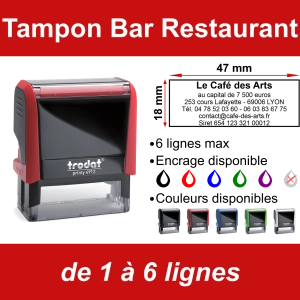 Tampon Bar Restaurant 6 lignes