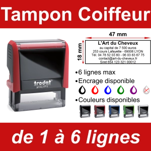 Tampon Coiffeur 6 lignes