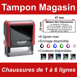 Tampon Magasin Chaussures 6 lignes