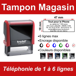 Tampon Magasin Téléphonie 6 lignes