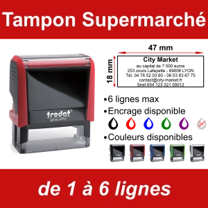 Tampon Supermarché 6 lignes