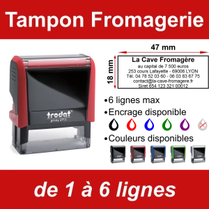 Tampon Fromagerie 6 lignes