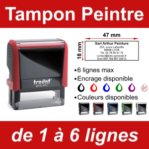 Tampon peintre 6 lignes