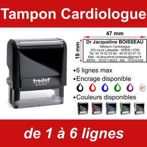 Tampon Cardiologue 6 lignes