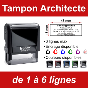 Tampon Architecte 6 lignes