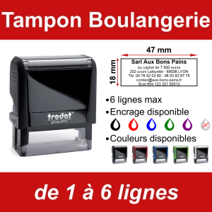 Tampon Boulangerie 6 lignes