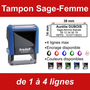 Tampon Sage-Femme 4 lignes