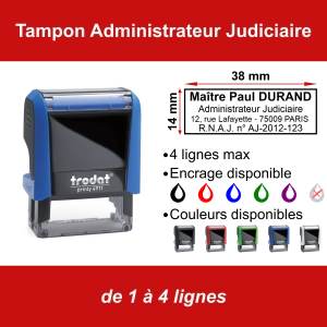 Tampon Administrateur Judiciaire 4 lignes