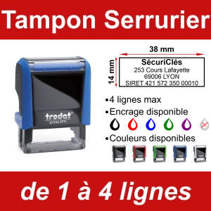 Tampon Serrurier 4 lignes