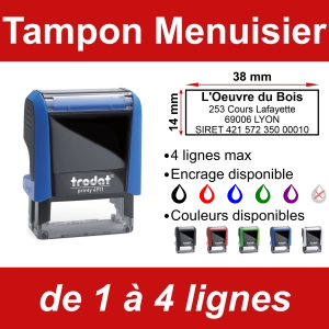 Tampon Menuisier 4 lignes