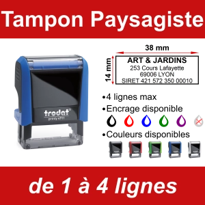 Tampon Paysagiste 4 lignes