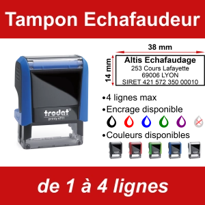 Tampon Echafaudeur 4 lignes