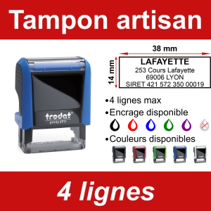 Tampon artisan 4 lignes