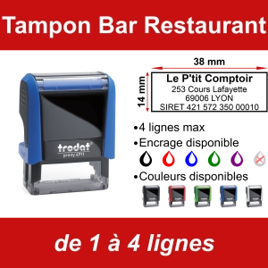Tampon Bar Restaurant 4 lignes