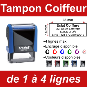 Tampon Coiffeur 4 lignes