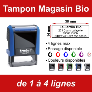 Tampon Magasin Bio 4 lignes