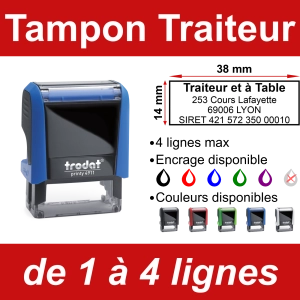 Tampon Traiteur 4 lignes