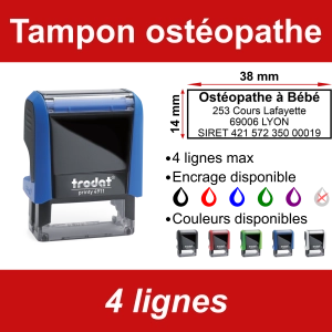Tampon ostéopathe 4 lignes