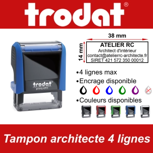 Tampon architecte 4 lignes