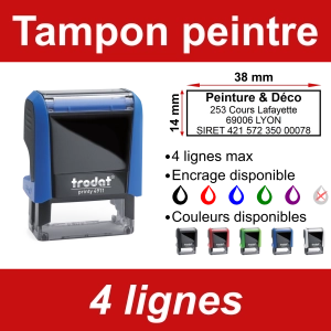 Tampon peintre 4 lignes