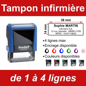 Tampon infirmière 4 lignes