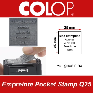 Empreinte Colop Pocket Stamp Q25