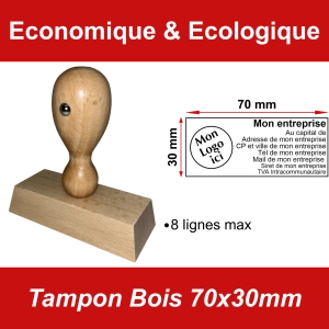 Tampon Bois 70x30mm