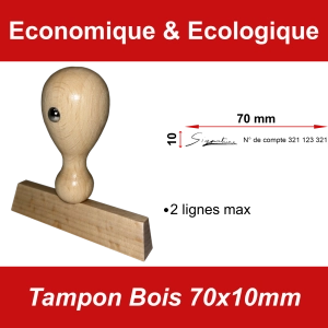 Tampon Bois 70x10mm