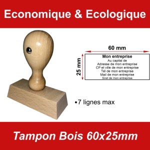 Tampon Bois 60x25mm