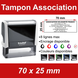 Tampon Association 70x25mm