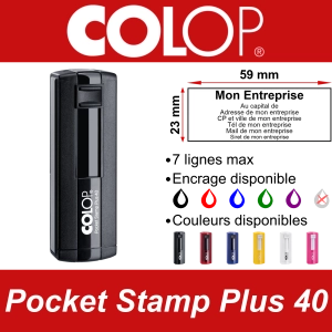 Tampon de poche Colop Pocket Stamp Plus 40