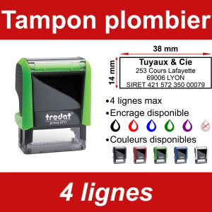 Tampon plombier chauffagiste 4 lignes