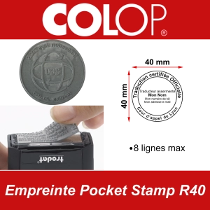 Empreinte Colop Pocket Stamp R40